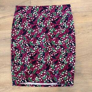 Lularoe Cassie Skirt, pink floral